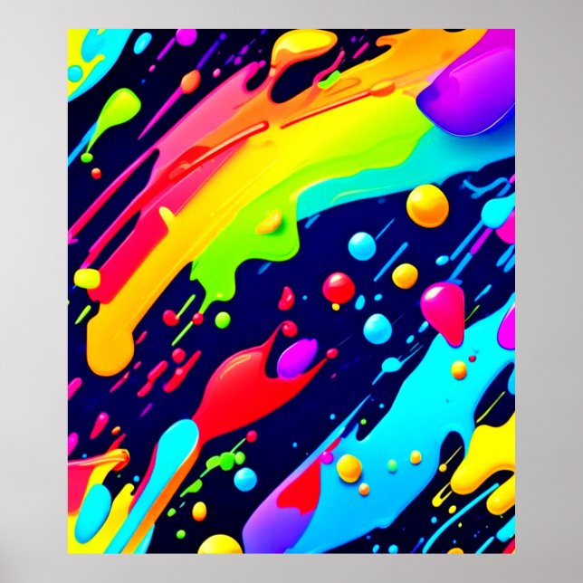Rainbow Splash Art Poster (Vorne)