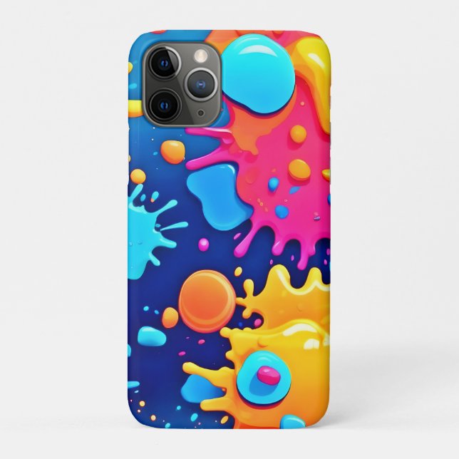 Rainbow Splash Paint Art Case-Mate iPhone Hülle (Rückseite)