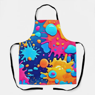Rainbow Splash Paint Art Schürze