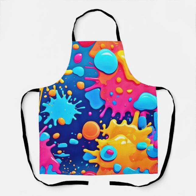 Rainbow Splash Paint Art Schürze (Vorderseite)