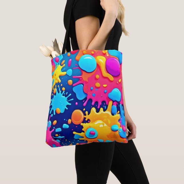 Rainbow Splash Paint Art Tasche (Von Nahem)