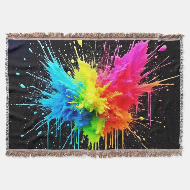 Rainbow Splash Powder Art Decke (Vorderseite)