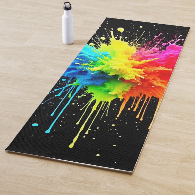 Rainbow Splash Powder Art Yogamatte (Beispiel)