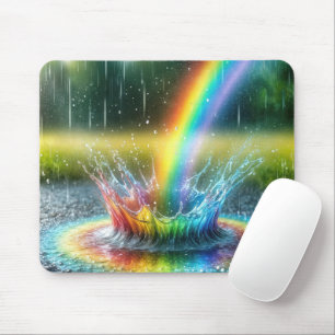 Rainbow-Splashing in einer Pfütze Mousepad