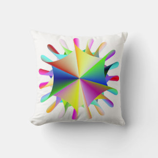 Rainbow Splatt Throw Kissen