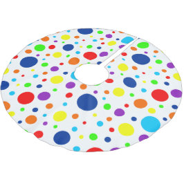 Rainbow Spots Baumrock Polyester Weihnachtsbaumdecke