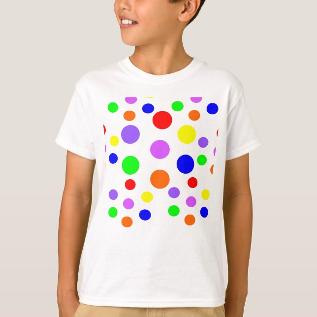 Rainbow Spots Kinder T Shirt (Vorderseite)