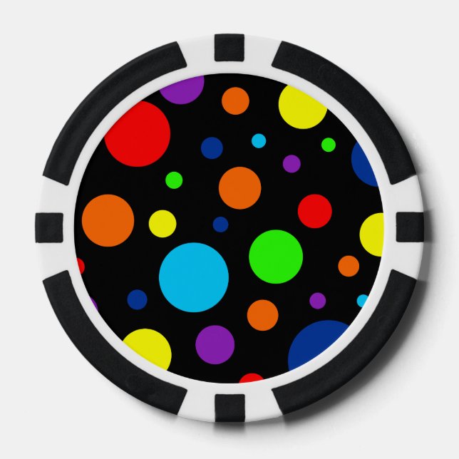 Rainbow Spots Poker Chips (Vorderseite)