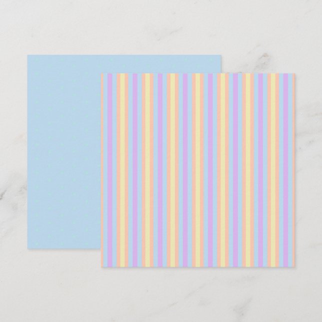Rainbow Spots & Stripes Scrapbook, bedruckbar Einladung (Vorne/Hinten)