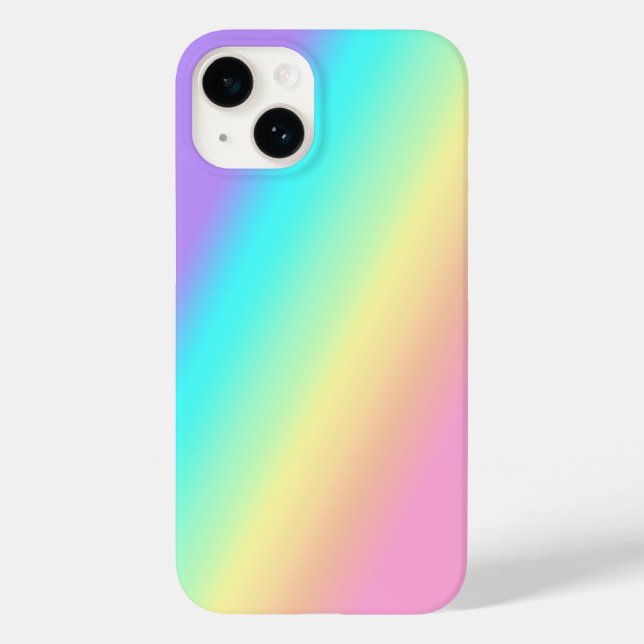 Rainbow Spring Pastete in Gradient Stripes Case-Mate iPhone 14 Hülle (Rückseite)