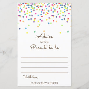 Rainbow Sprinkle Baby Showspiel DRUCKT