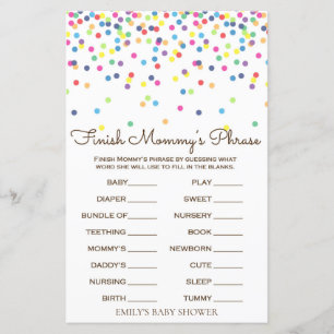 Rainbow Sprinkle Baby Showspiel DRUCKT