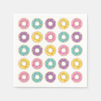 Rainbow Sprinkle Donut Shop Napkins Serviette