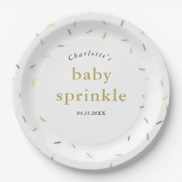 Rainbow Sprinkles Baby Sprinkle Einladung Pappteller