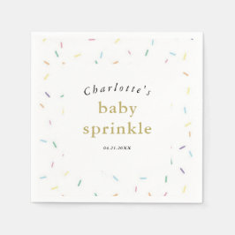 Rainbow Sprinkles Baby Sprinkle Einladung Serviette