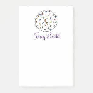 Rainbow Sprinkles Donut Doughnut Feinschmecker Pos Post-it Klebezettel