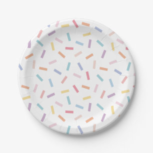 Rainbow Sprinkles Paper Plate Pappteller