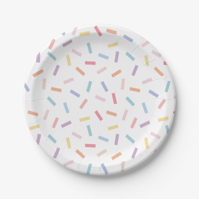 Rainbow Sprinkles Paper Plate Pappteller (Vorderseite)