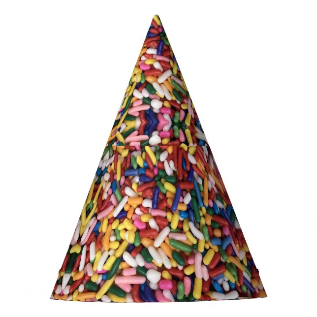 Rainbow Sprinkles Partyhütchen (Vorderseite)