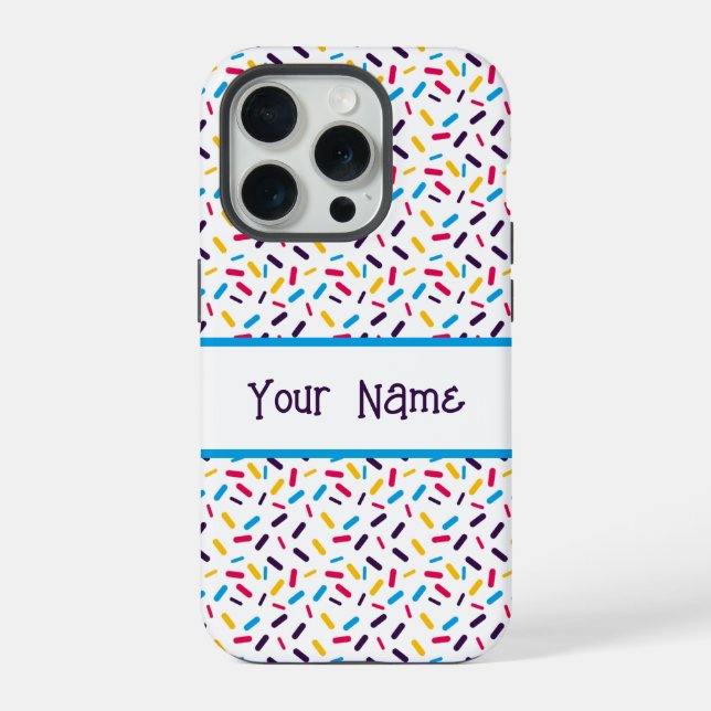 Rainbow Sprinkles Polyamory Pride Flag iPhone 15 Pro Hülle (Rückseite)