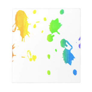 Rainbow-Spritzer Notizblock