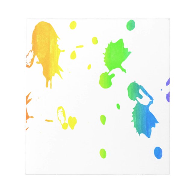Rainbow-Spritzer Notizblock (Vorderseite)