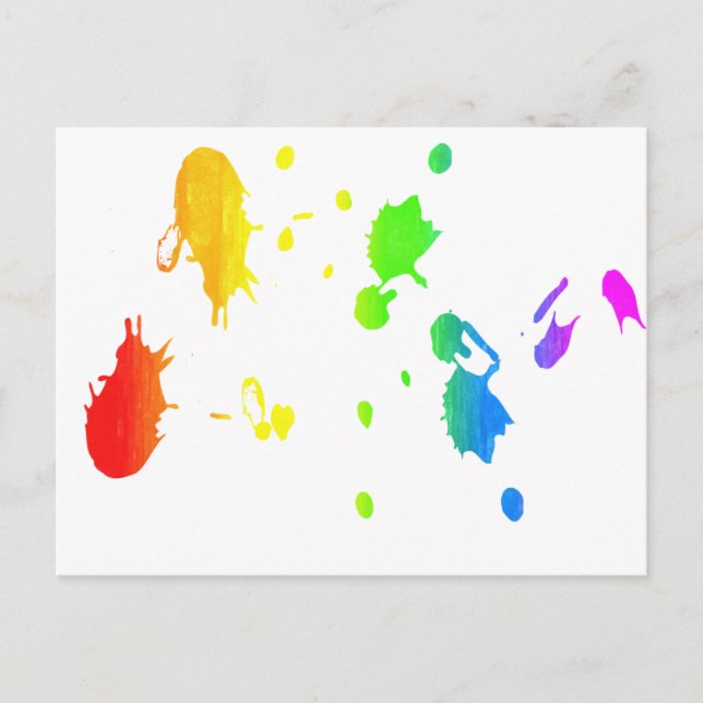 Rainbow-Spritzer Postkarte (Vorderseite)