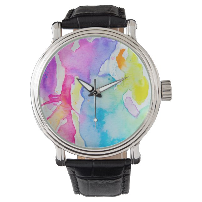 Rainbow-Spritzer von Megaflora Armbanduhr (Vorderseite)