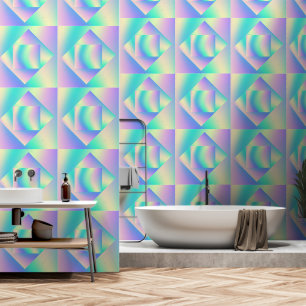 Rainbow Squares Geo Tapete