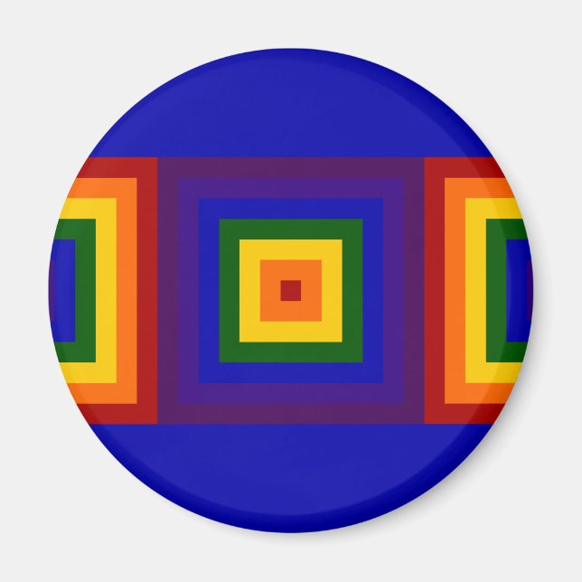 Rainbow Squares Magnet (Vorne)