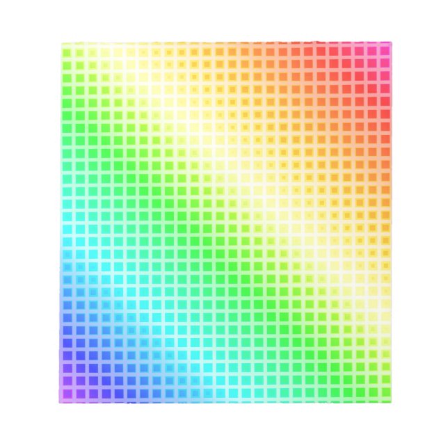 Rainbow Squares Notizblock (Vorderseite)
