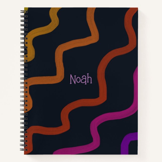 Rainbow Squiggle Notizbuch (Vorderseite)