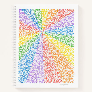 Rainbow Squiggles-Notebook Notizbuch