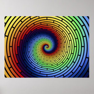 Rainbow Squiral Poster ROY G BIV