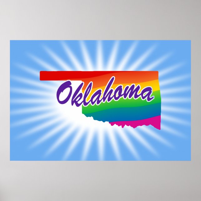 Rainbow-Staat Oklahoma Poster (Vorne)
