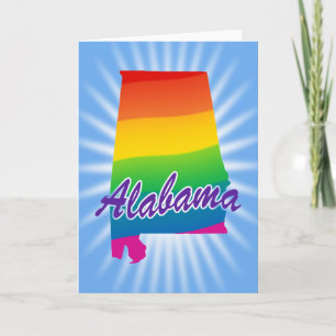 Rainbow-Staat von Alabama-Grußkarten Karte