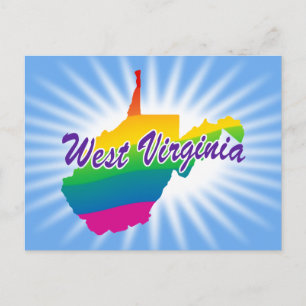 Rainbow-Staat von West-Virginia Postkarte