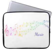 Rainbow-Staff-Musiknote Slim Notebook-Sieb