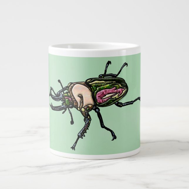 Rainbow Stag Beetle Jumbo-Tasse (Vorderseite)