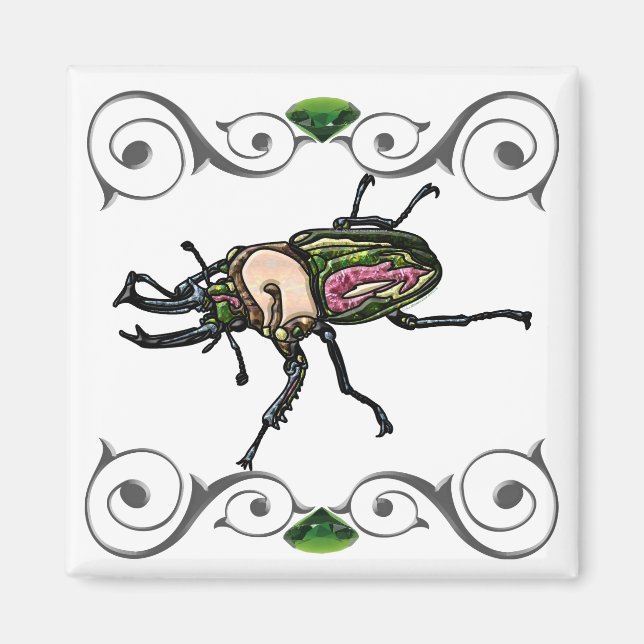 Rainbow Stag Beetle Magnet (Vorne)