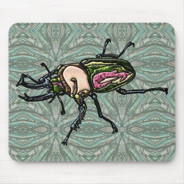Rainbow Stag Beetle Mousepad (Vorne)
