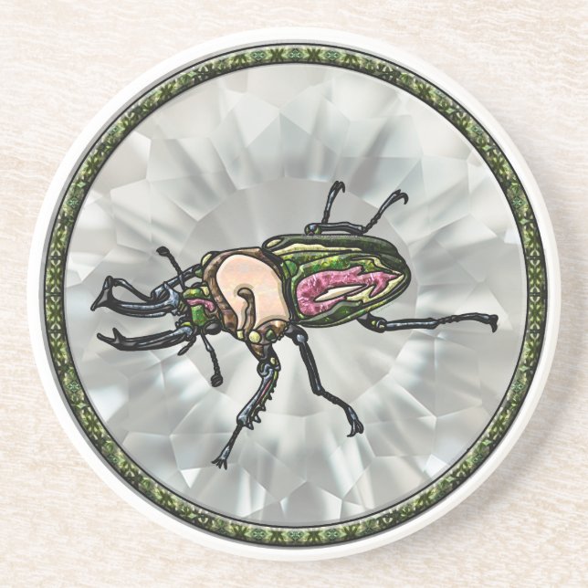Rainbow Stag Beetle Untersetzer (Vorne)