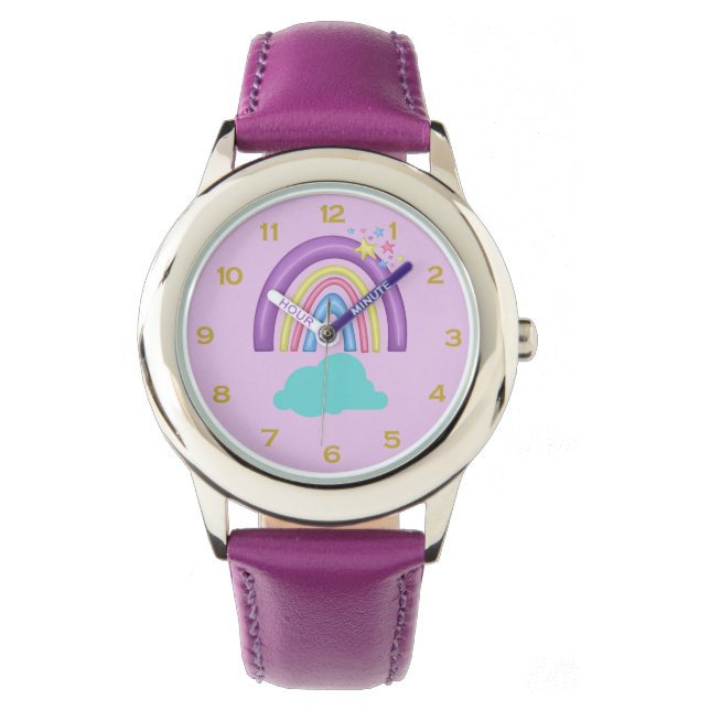 Rainbow Stainless Steel Watch Armbanduhr (Vorderseite)