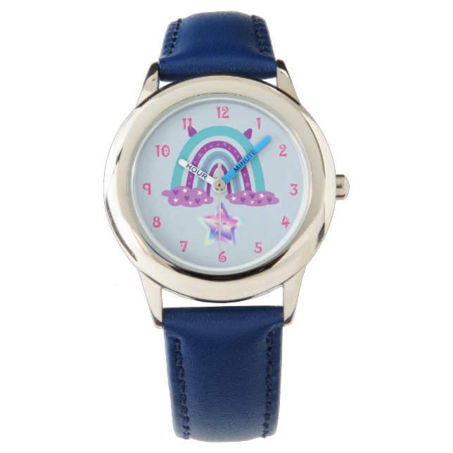 Rainbow Stainless Steel Watch Armbanduhr (Vorderseite)