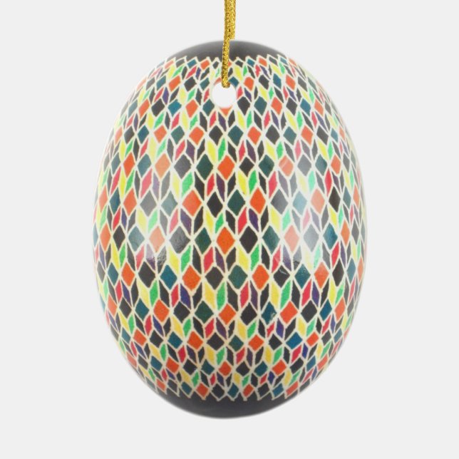 Rainbow Star Egg Ornament (Vorne)
