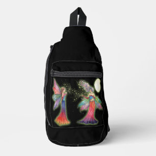 Rainbow Star Fairies Fantasy Art Crossbody Bag