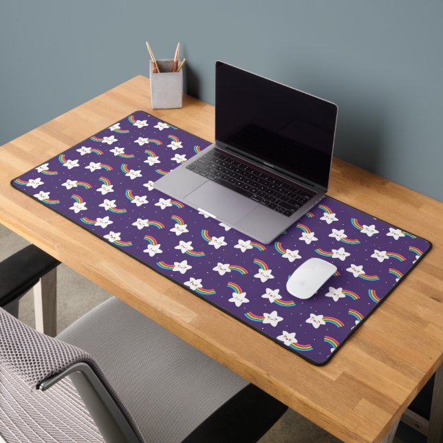 Rainbow Stars Desk Mat Schreibtischunterlage (Büro 2)