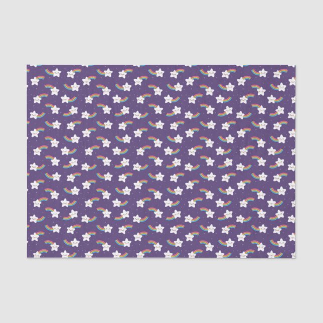 Rainbow Stars Gewebepapier Seidenpapier (Vorderseite)