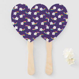 Rainbow Stars Hand Fans Fächer