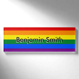 RAINBOW & STARS LGBT FARBEN + Ihre Ideen Namenschild